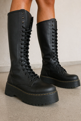 جزمة Dr. Martens عالي - اسود   